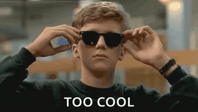Young Man In Sunglasses Saying Too Cool GIF