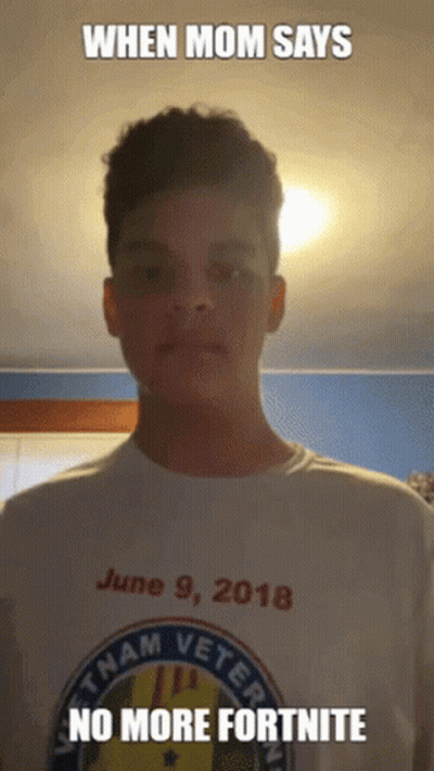 Young Man In Vietnam Veteran Shirt GIF