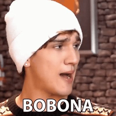 Young Man In White Beanie And Sweater Says Bobona GIF