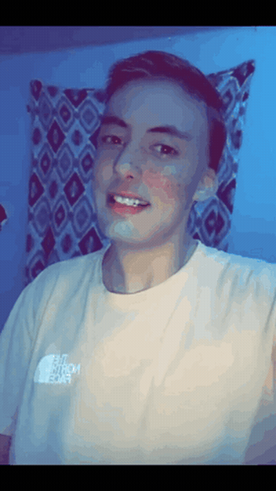 Young Man In White The North Face Shirt GIF