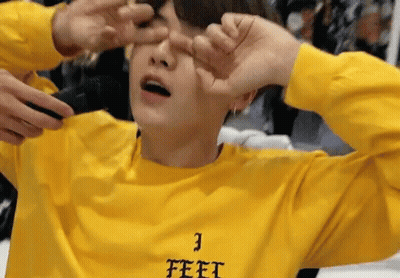 Young Man In Yellow Shirt With Number 3 GIF