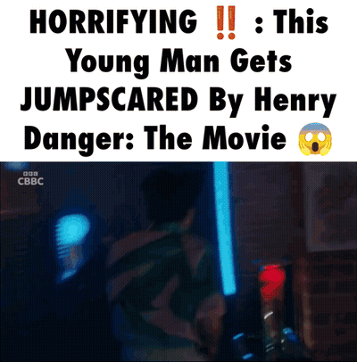 Young Man Jumpscared By Henry Danger GIF
