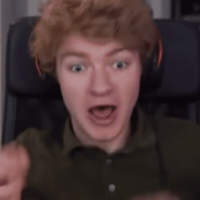 Young Man Making Funny Face Hands On Head GIF