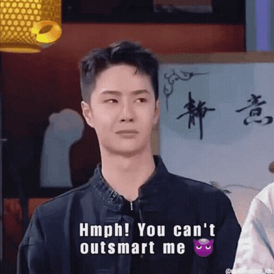 Young Man Making Funny Face Hmph You Can't Outsmart Me GIF
