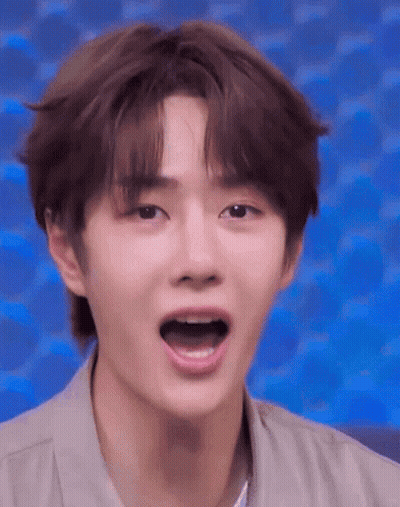 Young Man Making Funny Face With Mouth Open GIF