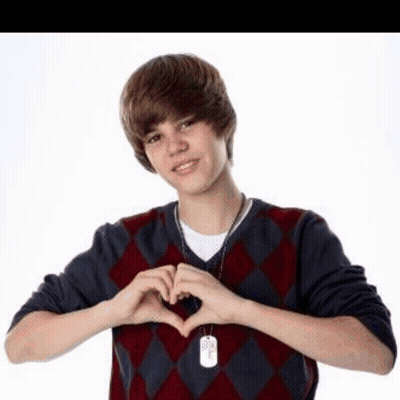 Young Man Making Heart Shape GIF