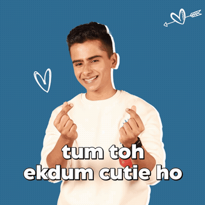 Young Man Making Heart Shape Tum Toh Ekdum Cutie Ho GIF