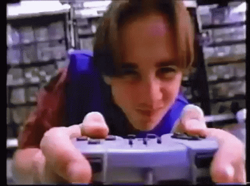 Young Man Playing Video Game