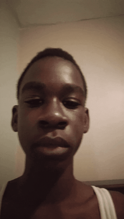 Young Man's Face Close Up GIF