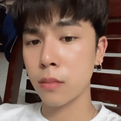 Young Man's Face Close Up GIF