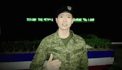 Young Man Saluting Serving People Securing Land GIF