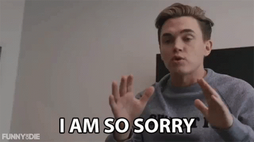 Young Man Saying I Am So Sorry Hands In Air GIF