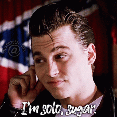 Young Man Saying I'm Solo Sugar In Front Of Flag GIF