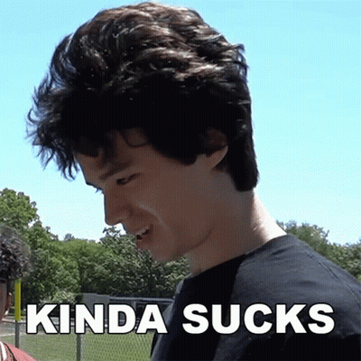 Young Man Saying Kinda Sucks GIF