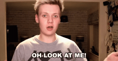 Young Man Saying Oh Look At Me GIF