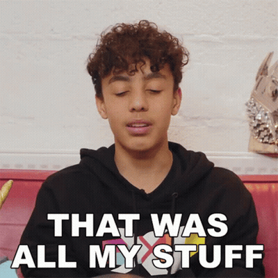 Young Man Saying That Was All My Stuff GIF