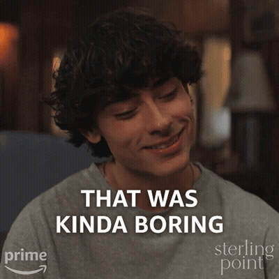 Young Man Saying That Was Kinda Boring GIF