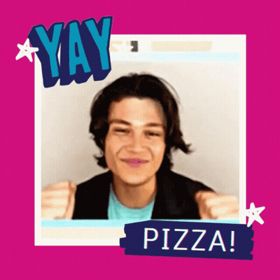Young Man Saying Yay Pizza