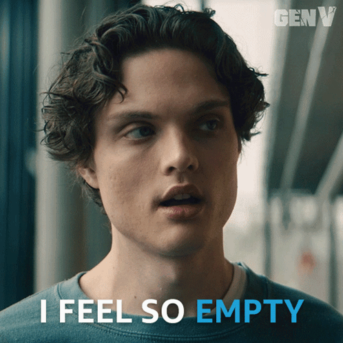 Young Man Says I Feel So Empty In Blue GIF