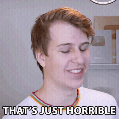 Young Man Says That's Just Horrible GIF