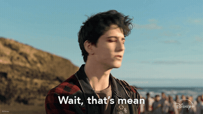 Young Man Says Wait That's Mean In Front Of Crowd GIF