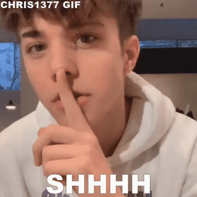 Young Man Shushing GIF