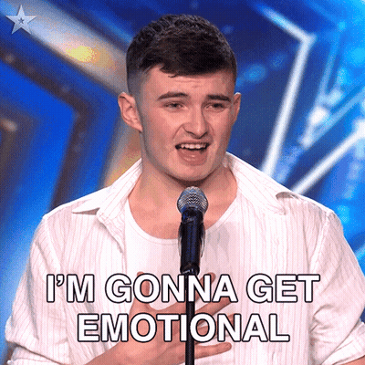 Young Man Singing Into Microphone I'm Gonna Get Emotional GIF
