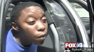 Young Man Sitting In Car With Fox 4 Logo GIF