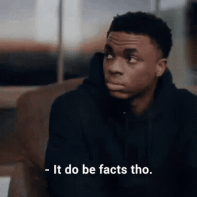 Young Man Sitting In Chair Saying It Do Be Facts GIF