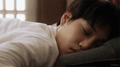 Young Man Sleeping On Pillow Intokai GIF