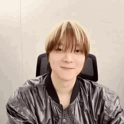 Young Man Smiling In Bomber Jacket GIF