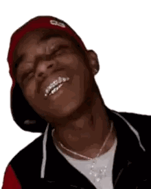 Young Man Smiling In Red Hat Sticker