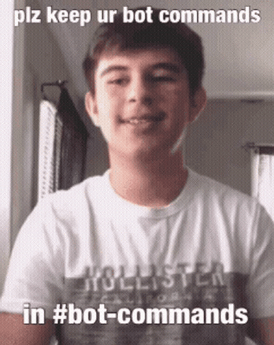 Young Man Smiling Saying Keep Bot Commands GIF