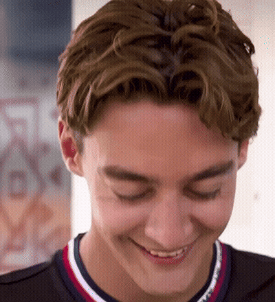 Young Man Smiling With Eyes Closed GIF