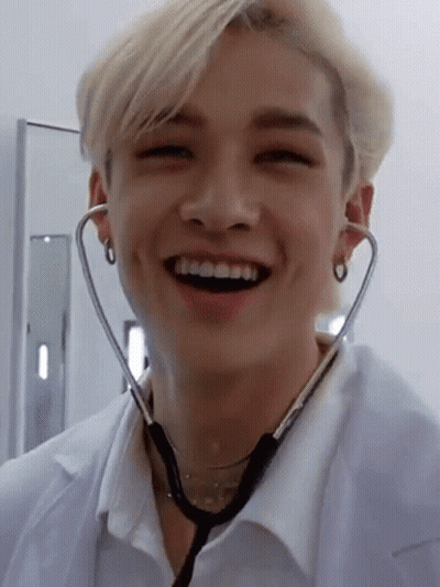 Young Man Smiling With Stethoscope GIF