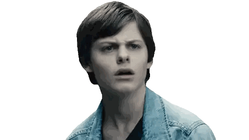 Young Man Surprised In Blue Denim Jacket Sticker