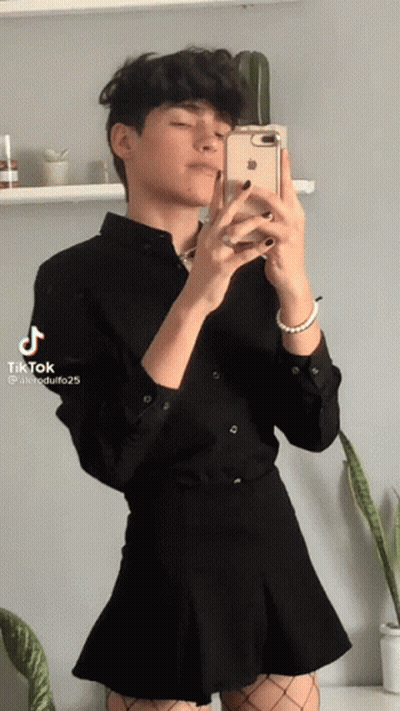 Young Man Taking Selfie With Phone GIF