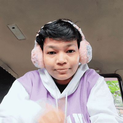 Young Man Wearing Ear Muffs And Purple Hoodie GIF