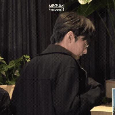 Young Man Wearing Glasses Adjusted By Megumi And Esbees18 GIF