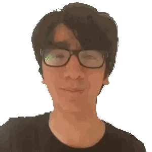Young Man Wearing Glasses And Black Shirt Sticker