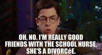 Young Man Wearing Glasses Talking To Woman GIF