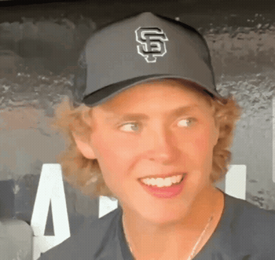 Young Man Wearing Hat With Letter G GIF