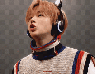 Young Man Wearing Headphones And Samsung Sweater GIF