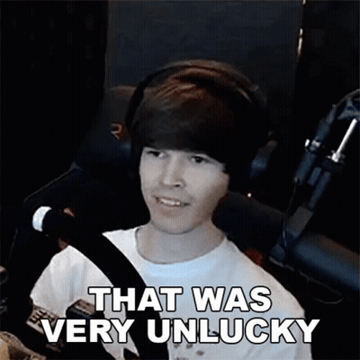Young Man Wearing Headphones Saying That Was Very Unlucky GIF