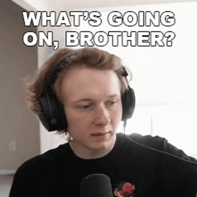 Young Man Wearing Headphones Talking GIF