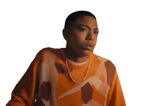 Young Man Wearing Sweater And Pearl Necklace Sticker