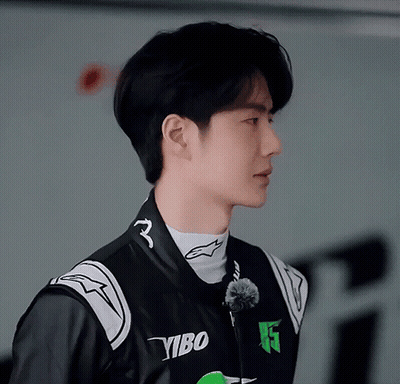 Young Man Wearing Yibo Jacket GIF