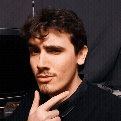 Young Man With Beard Making Funny Face GIF