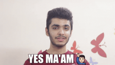 Young Man With Beard Saying Yes Ma'am GIF