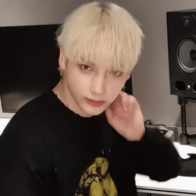 Young Man With Blonde Hair And Banana Shirt GIF